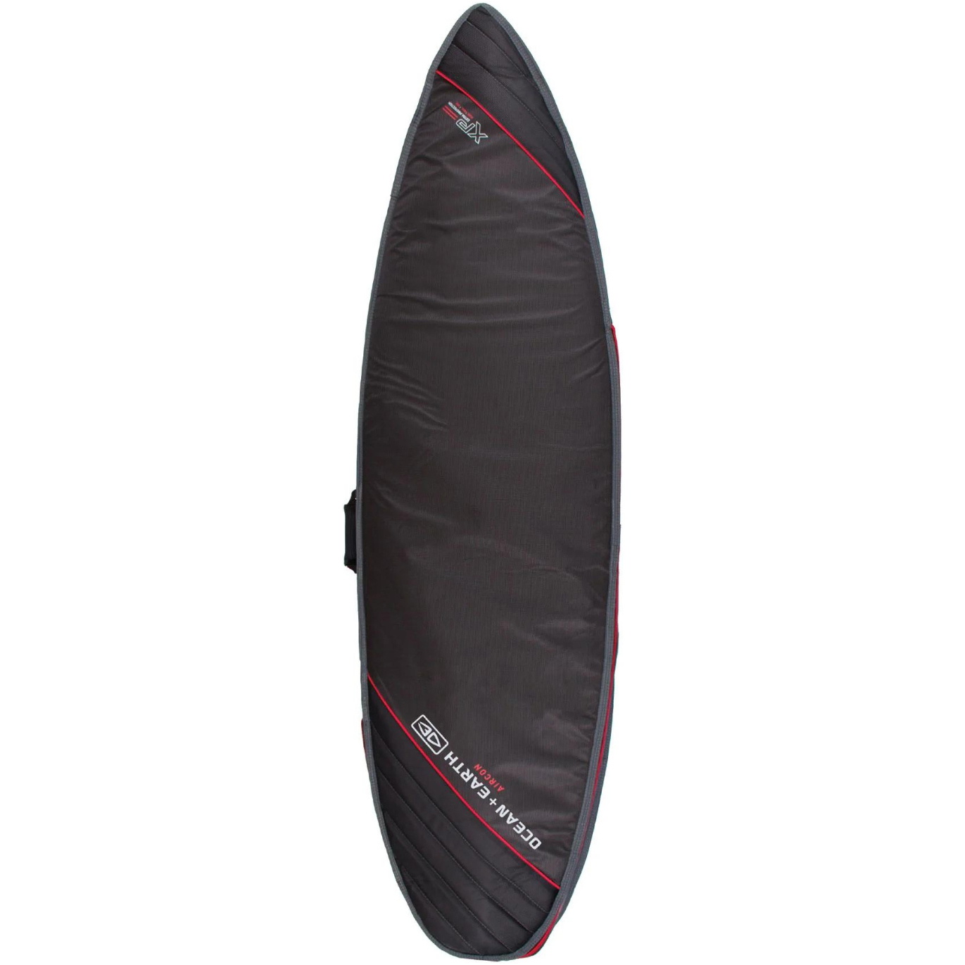 2026 Ocean and Earth Aircon Travel Shortboard Cover OESCSB02 - Black / Red